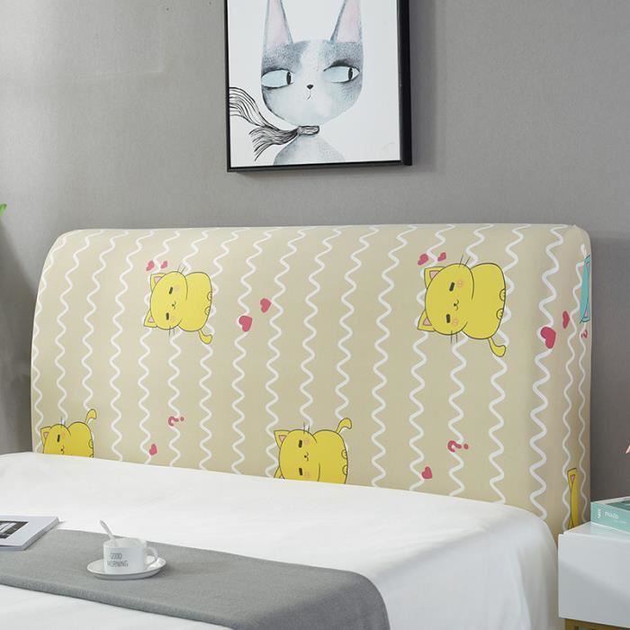 SaRani Couvre-Tête De Lit Extensible Tissu Bulles Taupe - Housse Douce Et Élégante 55x150cm