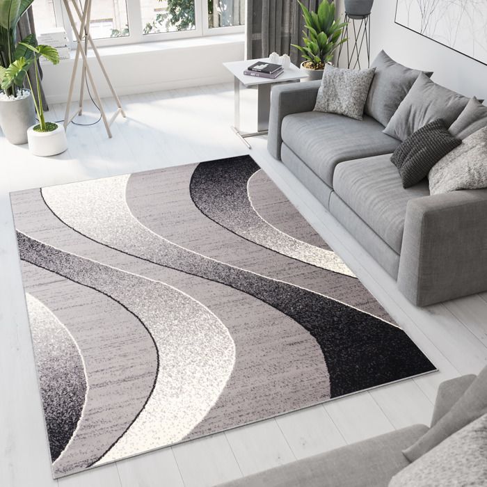 Tapiso Dream Tapis De Salon Chambre Design Moderne Fin Gris Argent