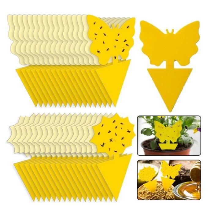 10x Autocollant Jaune Anti Mouche et moucheron,pièges Collant sans  Insecticide pour la Lutte Contre Les parasites des Plantes d'int -  Cdiscount Jardin