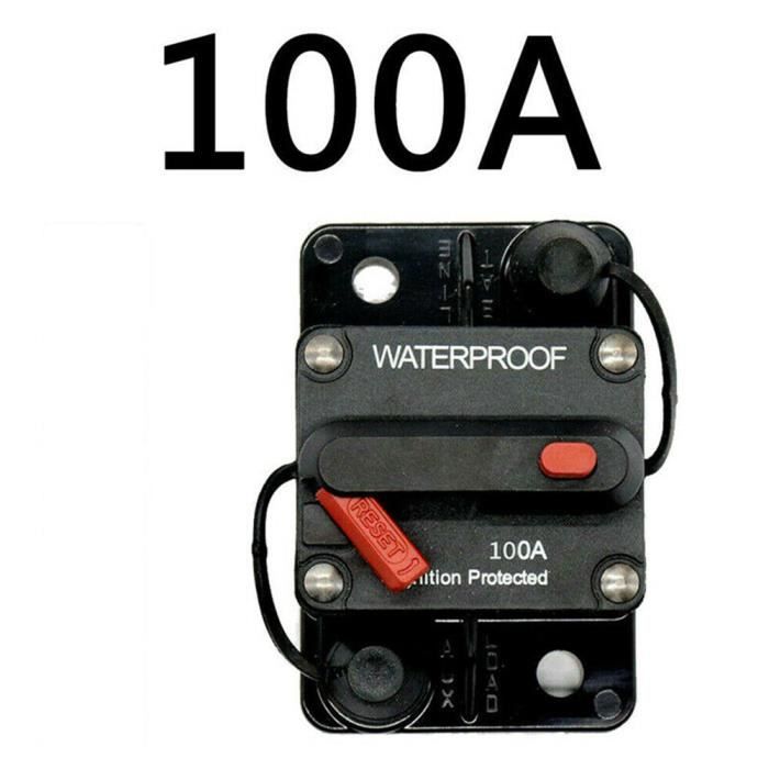 Disjoncteur Voiture 12V-24V – 100A, Alliage, Neuf, Pour Circuit électrique Auto