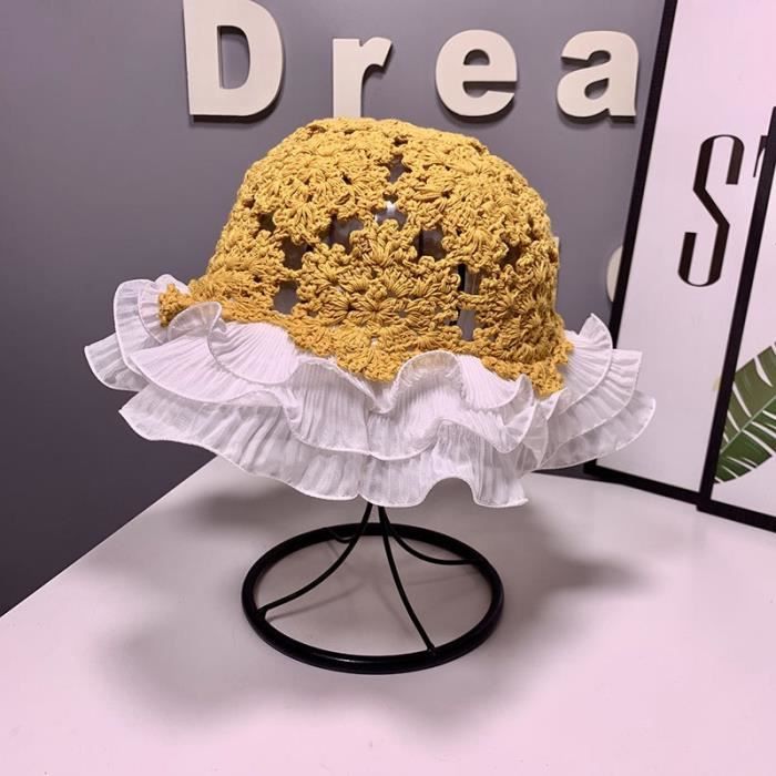 Bonnet Crochet Multicolore Ethnique - Taille Unique Femme - Style Rétro
