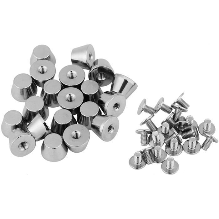 Goujons à Vis (Chicago Screws) En Laiton - 10x6 Mm - Pour Ceinture, Reliure, Cuir - Neufs