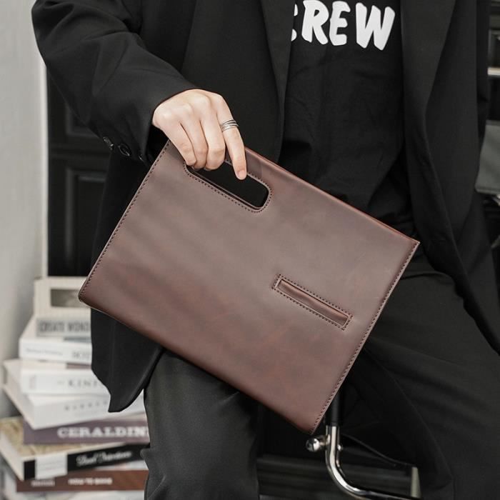 Porte document homme online marron