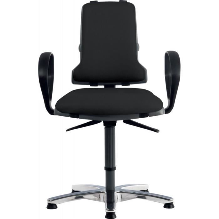 fauteuil de bureau pivotant bimos sintec 160 - noir - réglable en hauteur - avec accoudoirs