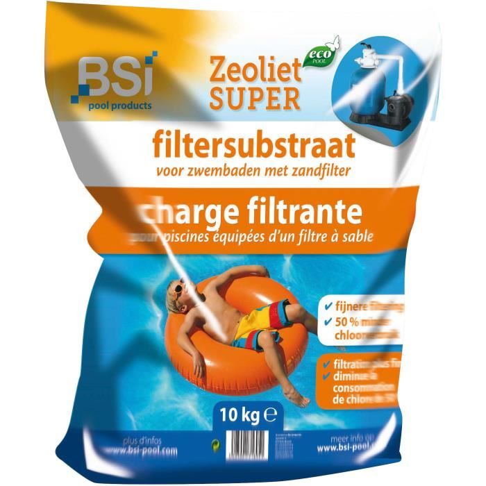 BSi substrat de filtration zeolite super 10 kg bleu/orange