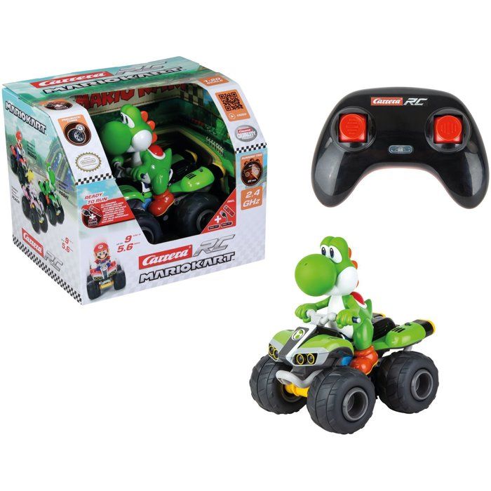 Quad Yoshi voiture télécommandée 24 GHz Echelle 1:20 CARRERA Mario Kart™ Dès 6 ans