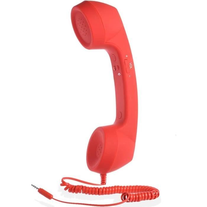 Combiné Téléphonique Rétro Avec Connexion Type-C - Microphone Intégré, Plug-and-play, Pour Bureau, Maison, Voyage