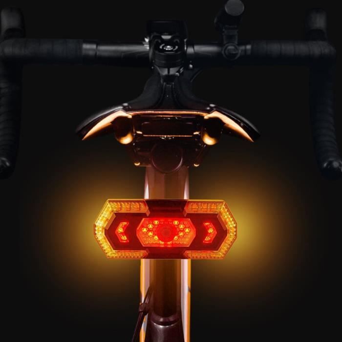 Feu Arrière LED Vélo W2, Intelligent, Détection De Freinage Et Direction Automatique Etanche Rechargeable