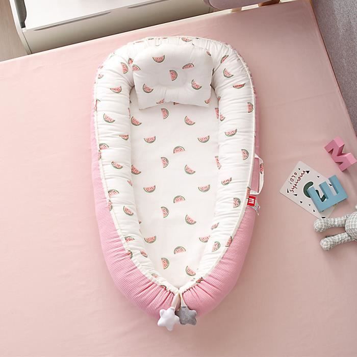 Cocon Bébé Réducteur De Lit 90x50 Cm – Nid D’ange En Coton – Gris – Pour Couffin, Berceau, Voyage