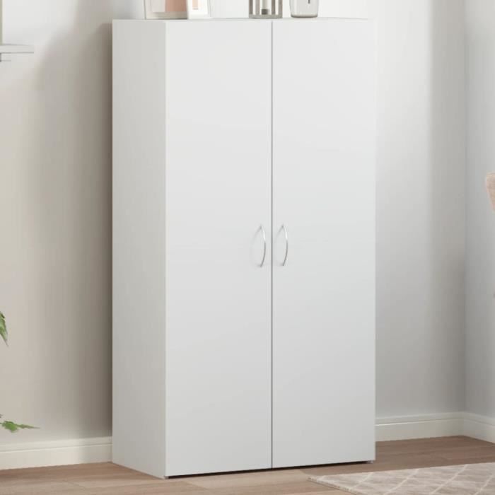 Armoire de classement - CUQUE - AF135 - Bois dingénierie - 60x32x115 cm - Blanc