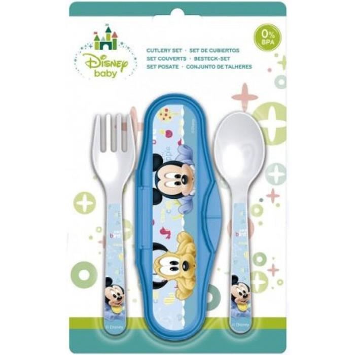 Couverts De Voyage Mickey Pour Bebe Cdiscount Puericulture Eveil Bebe