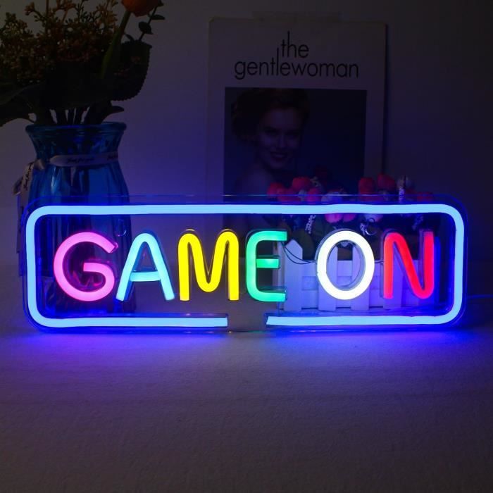 Panneau Néon LED Rose Vice City - 47x29 Cm, Alimentation USB, Décoration Murale Chambre Ou Bar