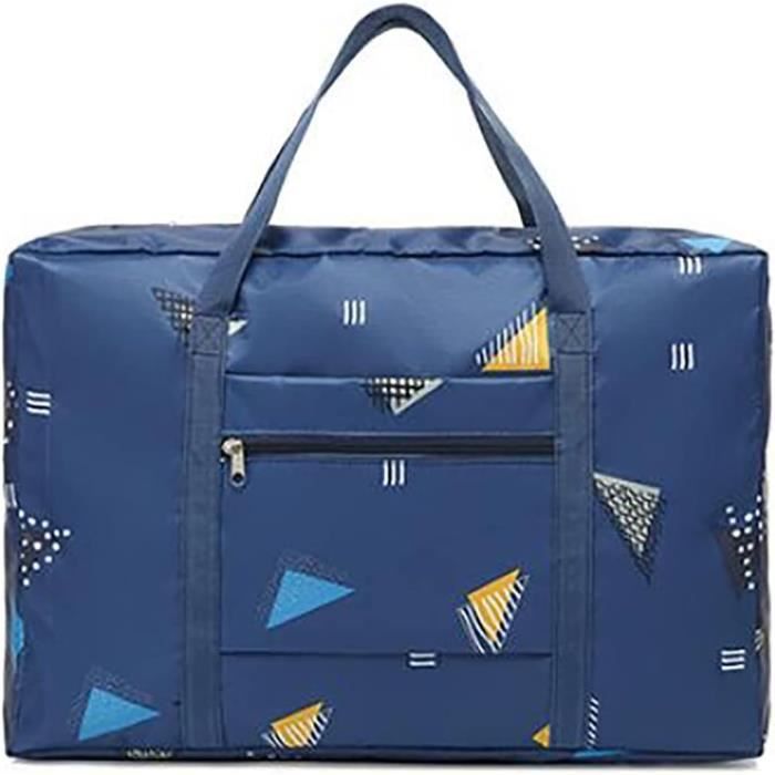 Sac De Voyage Pliable Portable Pour Femme Grande Capacité Bleu