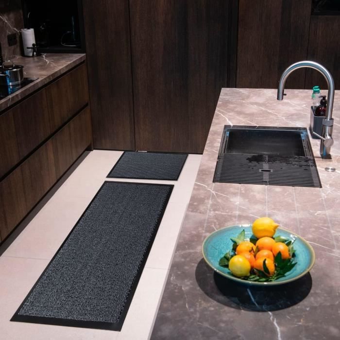 Tapis De Cuisine Antidérapant 60 X 180 Cm - Motif épices Colorées - Velours Cristal, Lavable - Pour Couloir, Salle De Bain, Bureau
