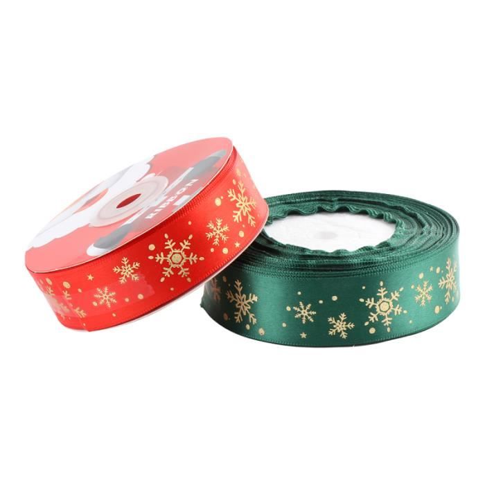Ruban Métallique En Forme De Flocon De Neige Pour Emballage De Cadeaux De Noël, Décoration D'intérieur, Loisirs Créatifs, Décoration D'arbre De Noël (doré