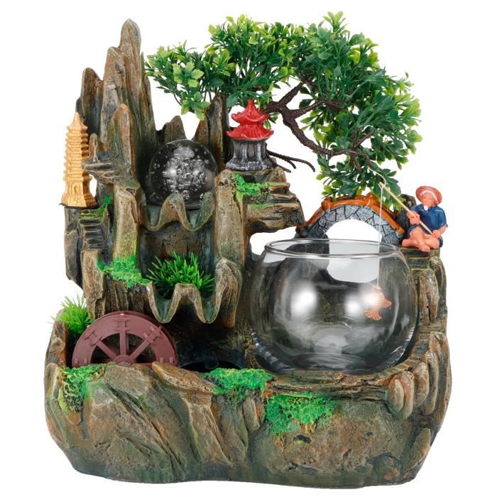 Fontaine de Table Gorgivous Rocaille Cascade Mini Artisanat Cadeau Humidificateur Atomisant Bureau Chambre Bureau Décoration