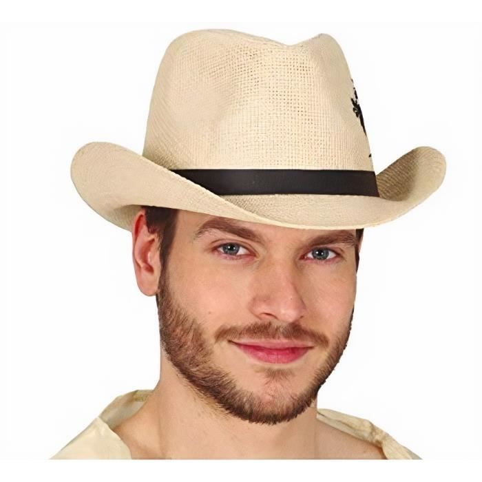 Chapeau de paille de raphia personnalisé unisexe en gros, style western, cowboy