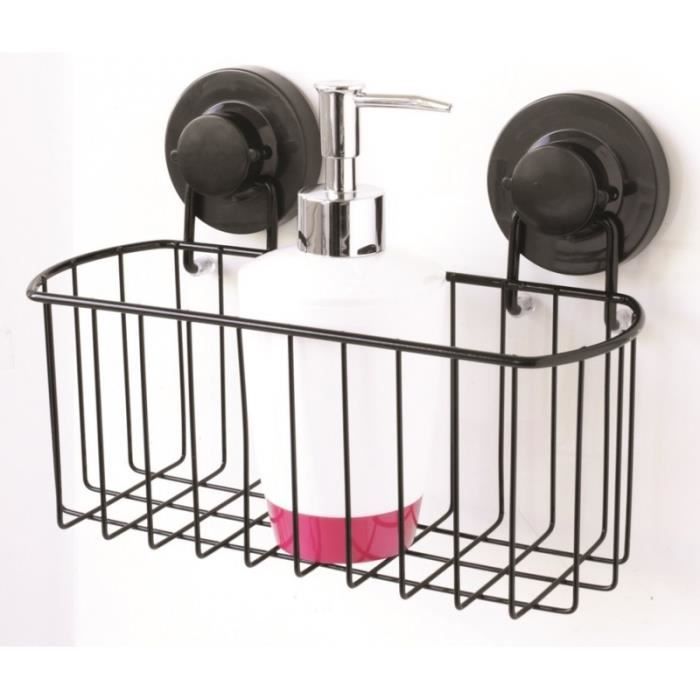 Panier Haut A Ventouse Fix Noir Achat Vente Etagere Murale