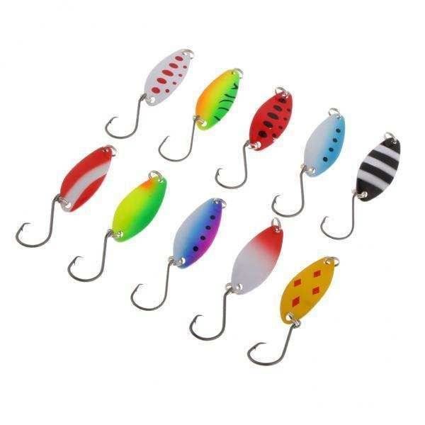 Lot De 10 Leurres Minnow Pour Pêche à La Glace Ou à La Ligne - 1/2 Oz (14g) - Multicolore
