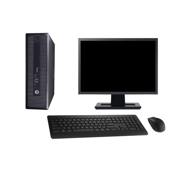 PC HP 600 G1 SFF Ecran 27 Intel G3220 RAM 16Go Disque 1To Windows 10 Wifi Reconditionné - Hewlett-Packard reconditionné disponible sur Cdiscount Seconde Vie