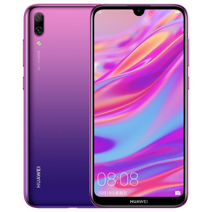 Vente Téléphone portable 6.26" Huawei Y7 Pro 2019 Smartphone 4G 3+ 32G 4000mAh 2 SIM Card 8MP+13MP Android 8.1 Octa Core Reconnaissance de visage violet pas cher Vente Téléphone portable 6.26" Huawei Y7 Pro 2019 Smartphone 4G 3+ 32G 4000mAh 2 SIM Card 8MP+13MP Android 8.1 Octa Core Reconnaissance de visage violet pas cher