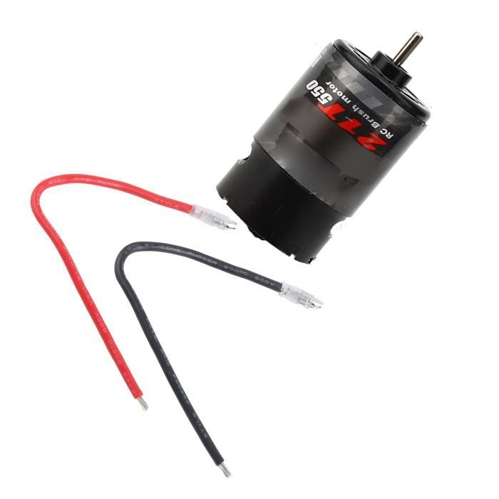 BTOSEP 550 Moteur à brosse haute précision et silencieux pour modèles de voiture radiocommandés, convient aux modèles de voitures 4, métal noir, 36 mm, 12 dents (35T