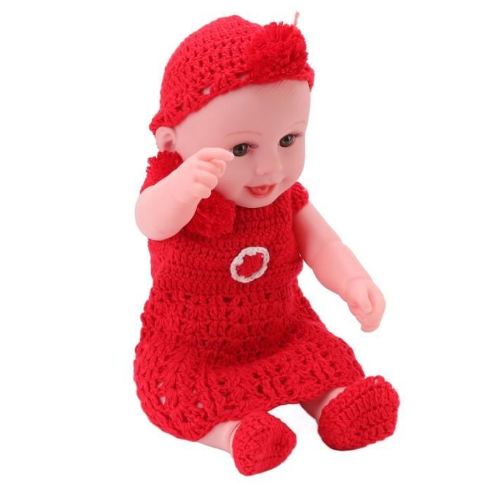 Vêtement Poupée New Born En Laine Doux - Avec Chapeau Et Chaussettes - Pour Poupées 35-45cm