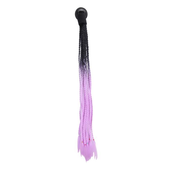Tresse Queue De Cheval Casque Moto – Perruque Décorative Ventouse Amovible – Style Rock & Fun