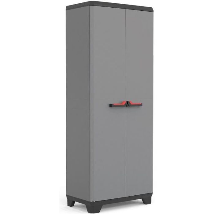 Armoire Utilitaire Stilo KETER Gris/Noir/Rouge 3 étagères