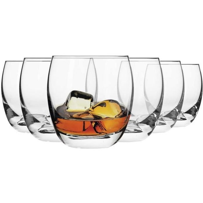 Ensemble De 6 Verres à Eau Mixology 350 Ml - Fond épais, Sans Plomb, Lavable Au Lave-vaisselle - Pour Maison, Bar, Fêtes