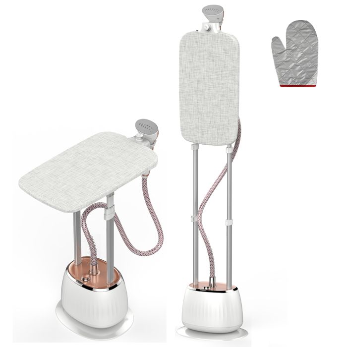 Défroisseur Vertical professionnel 3 en 1 - LEXLIFE - 1800W Vapeur Portable pour Vêtements - Blanc
