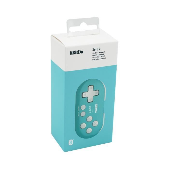 8bitdo Zero 2 Manette De Jeu Bluetooth Gamepad Pour Nintendo Switch Windows Android Macos Raspberry Pi Bleu Cdiscount
