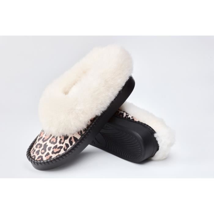 Sheepers Simba Pantoufles pour femmes Chaussons en 100 peau