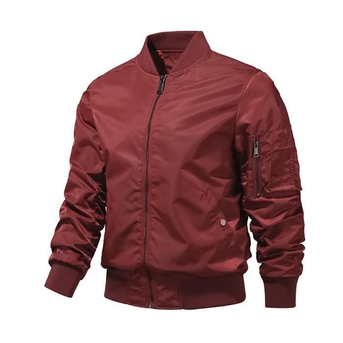 Bomber Homme Hiver Chaude epais Jacket Homme Coupe standard