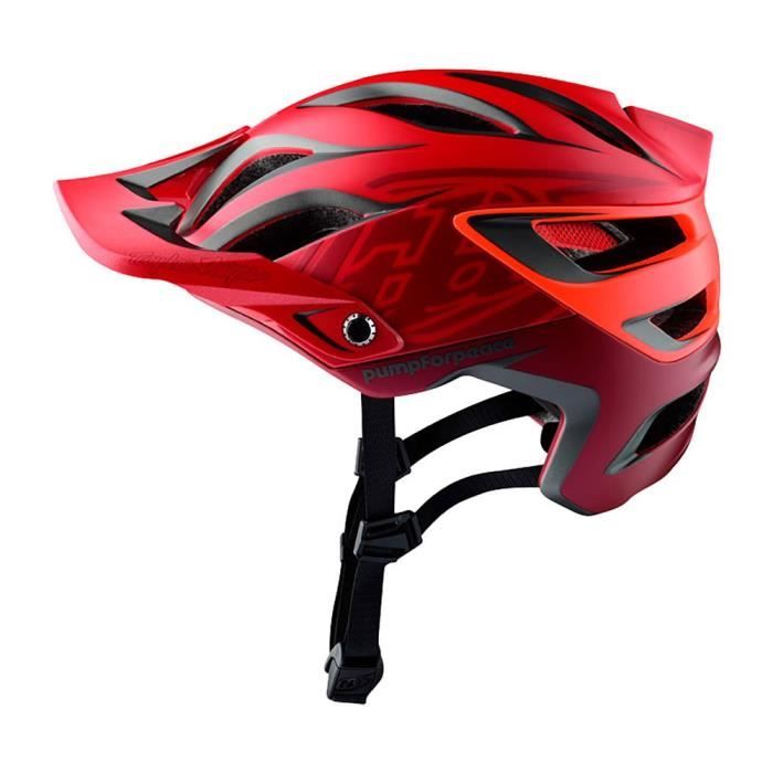 Casque VTT TROY LEE DESIGNS A3 MIPS - Pump for peace red - Blanc - Adulte - EPP, EPS - Mixte