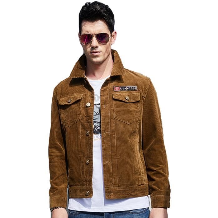 veste en jean velour homme