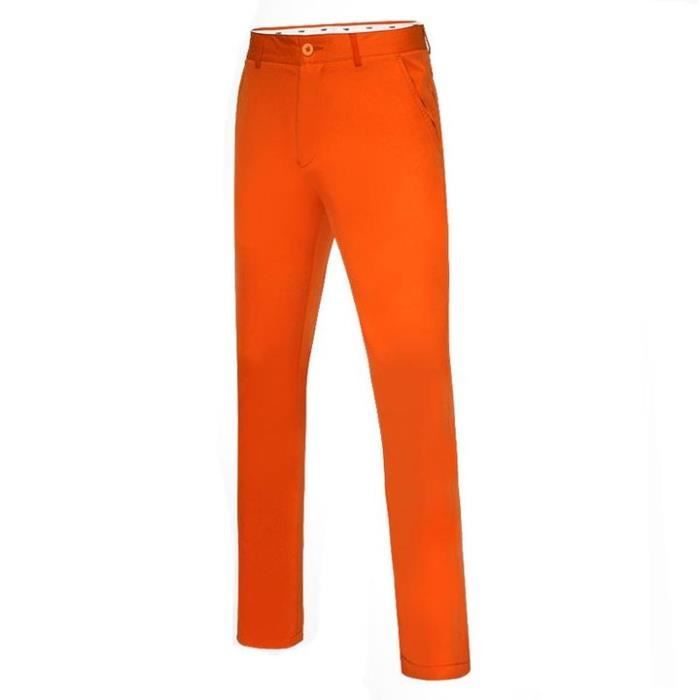 Pantalon Homme de Sport Coupe Droite Stretch Chino Imperméable Couleur Unie Orange - Cdiscount Prêt-à-Porter