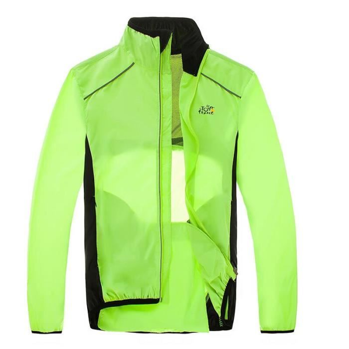 Gilet De Cyclisme Réfléchissant Homme - Respirant, Coupe-vent - Tailles M à XXXL