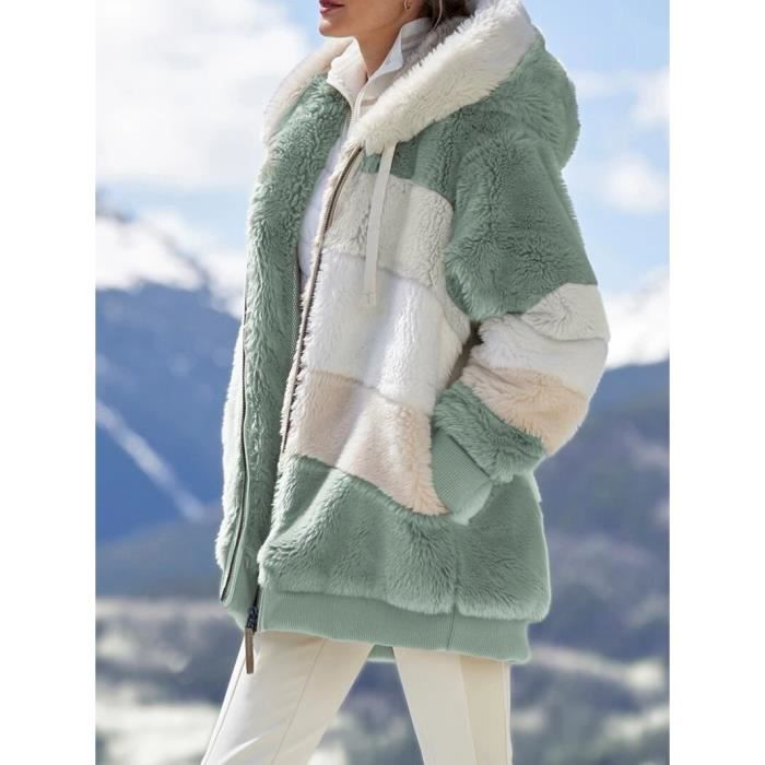 Veste hiver femme fausse fourrure deals