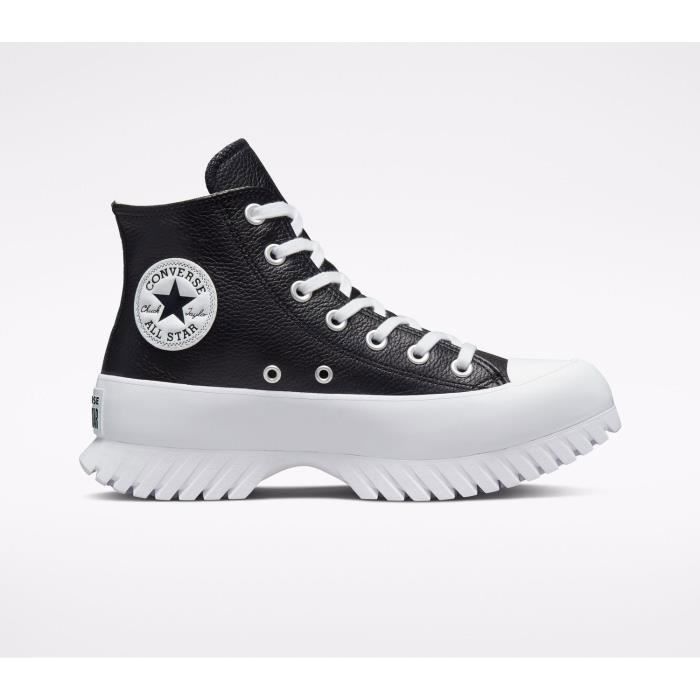 Converse cuir bleu marine femme top