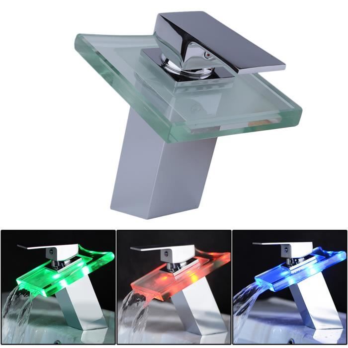 Robinet De Salle De Bain Mural Cascade Noir Mat - Mélangeur à 1 Poignée, Bec Long, En Laiton, Style Moderne