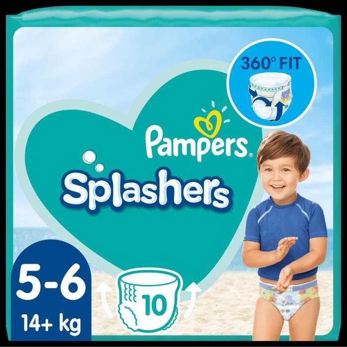 Pampers Splashers taille 5-6 +14kg 10 couches