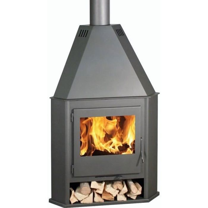 JUAN PANADERO Po&ecirc;le &agrave; bois d'angle R7 - PANADERO - 8 kW - Eco design - Double combustion