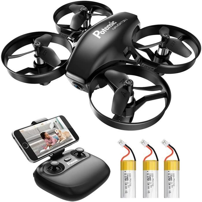 Potensic Drone avec Camera Wifi Mini Avion Trois Batteries avec Telecommande A20W Adapte aux Debutants Meilleur Cadeau de Noel Cdiscount Jeux Jouets