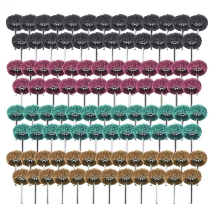 Berjalan 20 Roues à Lamelles Montées | Roues à Lamelles Abrasives En Oxyde Daluminium Grain 80 Pour Perceuse Outil De Meulage Abrasif