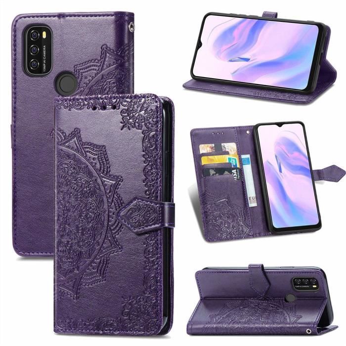 Coque Portefeuille En Cuir PU Pour Blackview Shark 6 5G – Avec Bandoulière, Dragonne, Porte-Cartes Et Support - 4