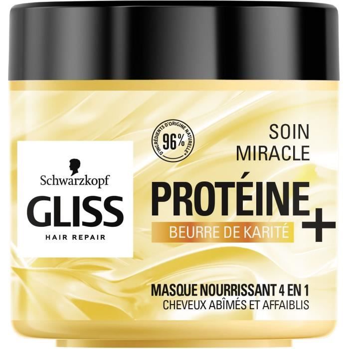 SCHWARZKOPF Gliss - Masque Cheveux Soin Miracle nourrissant 4 en
