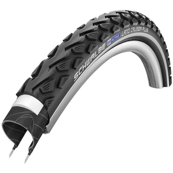 Pneu extérieur Schwalbe Land Cruiser Plus 28 x 1.60 (42-622) noir - Vélo de ville pliable