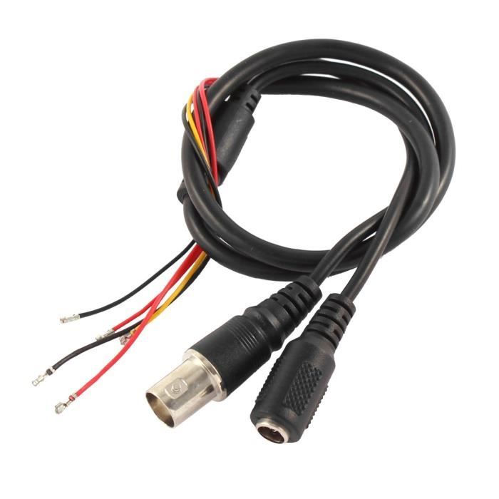 Sourcingmap 5 5x2 1mm Femelle Bnc Connecteur Aliment Dc 5 Fil Noir Cable Camera Surveillance Prix Pas Cher Cdiscount