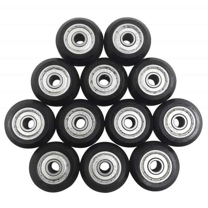 Lot De 4 Poulies De Rechange En Plastique Pour Rameur – 43 Mm, Compatibles Avec Vélos D’appartement